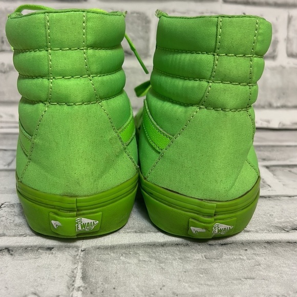 Vans Sk8 Hi Pro Classic Neon Green Skate Shoes Sneakers Mens 6.5 Womens 8 Hi-Top - Picture 4 of 11